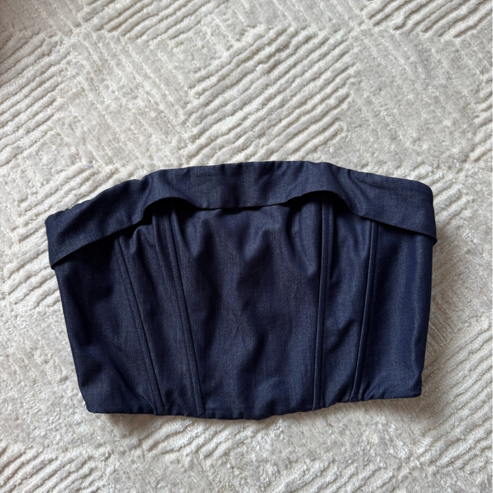 NWT Cotton Candy LA dark denim corset top size large